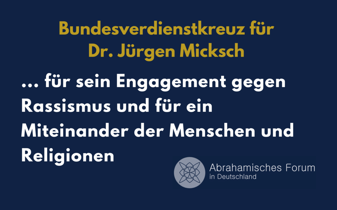 Pressemitteilung: Bundesverdienstkreuz für Jürgen Micksch